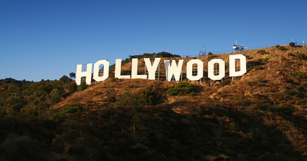 An image of the Hollywood sign in Los Angeles